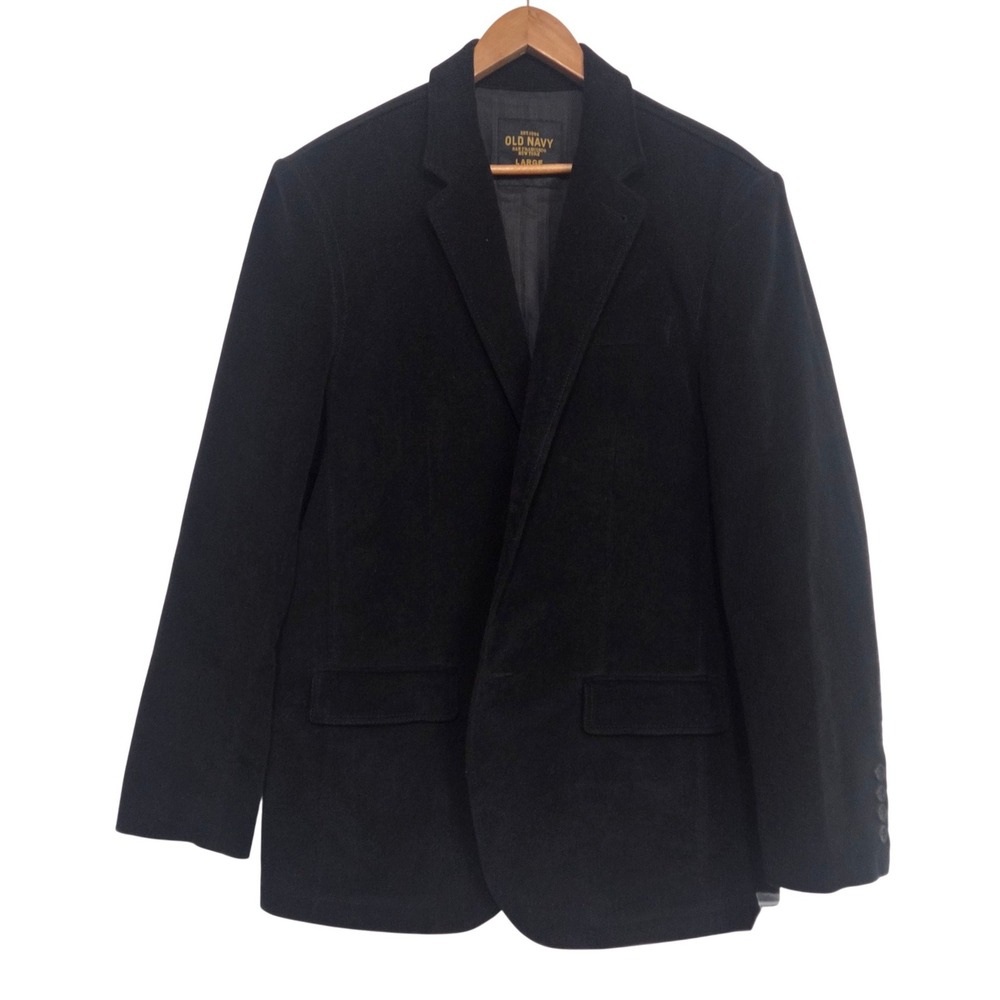 Old Navy Men's Black Velvet Blazer Jacket Size Large NWT Formal Party Holidays